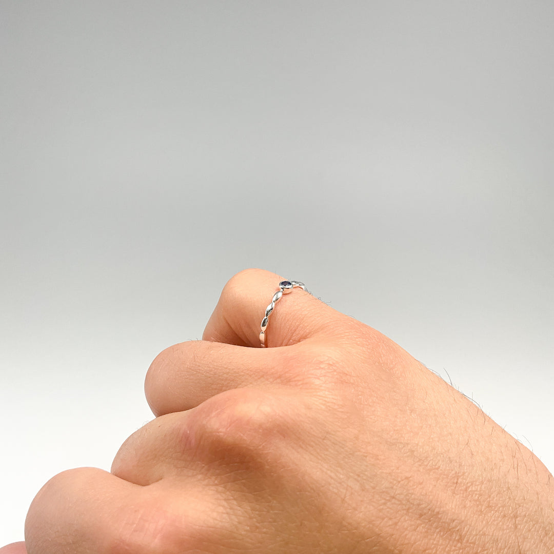 Dark Blue Sapphire Ring