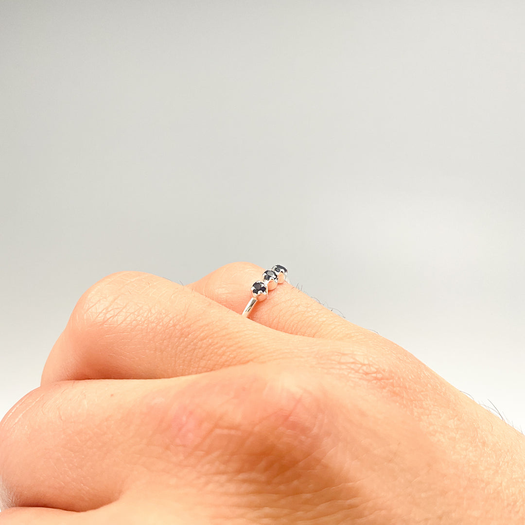Dark Blue Sapphire Ring
