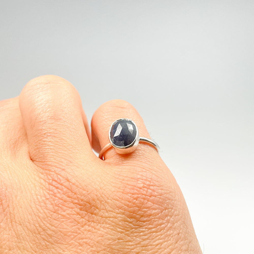 Dark Blue Sapphire Ring