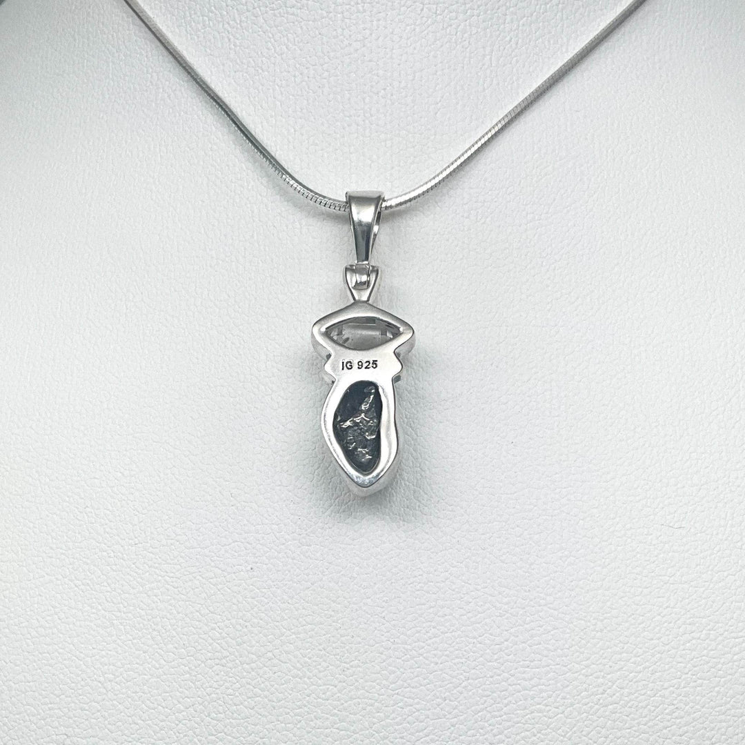 Campo Del Cielo Meteorite and Herkimer Diamond Pendant - Rocks and Gems Canada