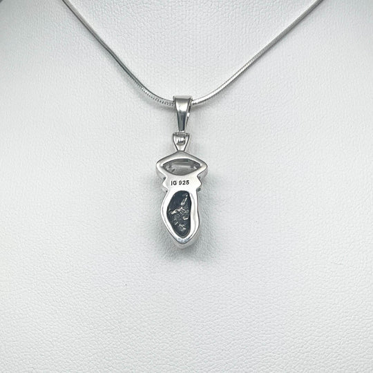 Campo Del Cielo Meteorite and Herkimer Diamond Pendant - Rocks and Gems Canada