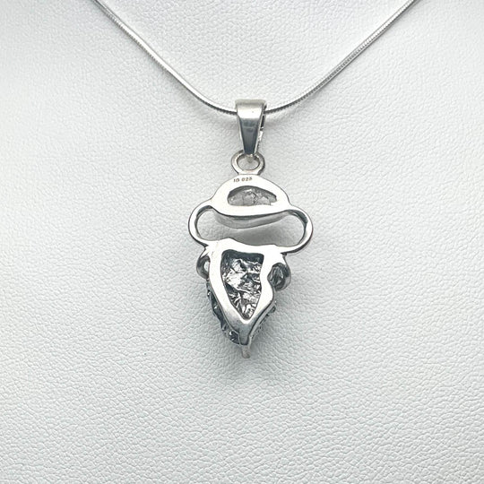 Herkimer Diamond and Campo Del Cielo Meteorite Pendant - Rocks and Gems Canada