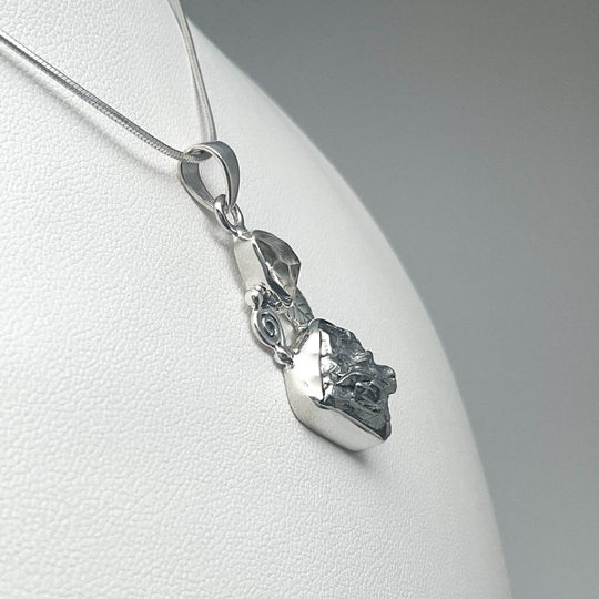 Campo Del Cielo Meteorite and Herkimer Diamond Pendant - Rocks and Gems Canada