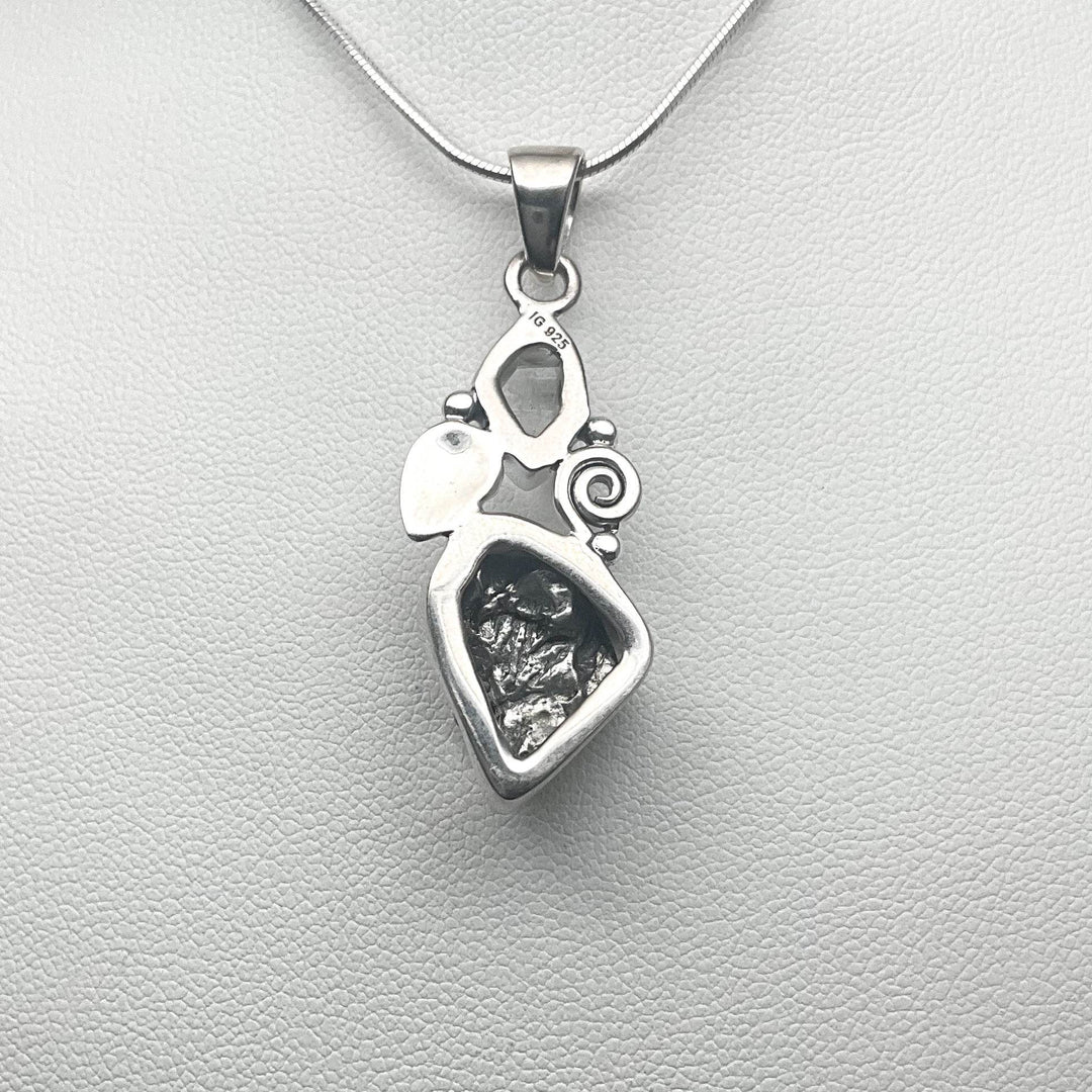 Campo Del Cielo Meteorite and Herkimer Diamond Pendant - Rocks and Gems Canada