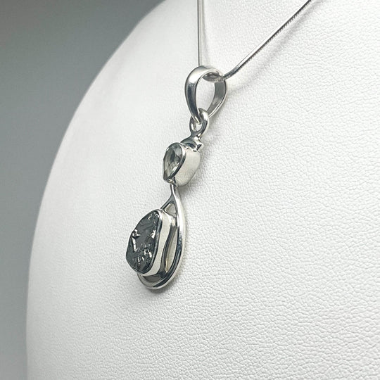 Campo Del Cielo Meteorite and Green Amethyst Pendant - Rocks and Gems Canada