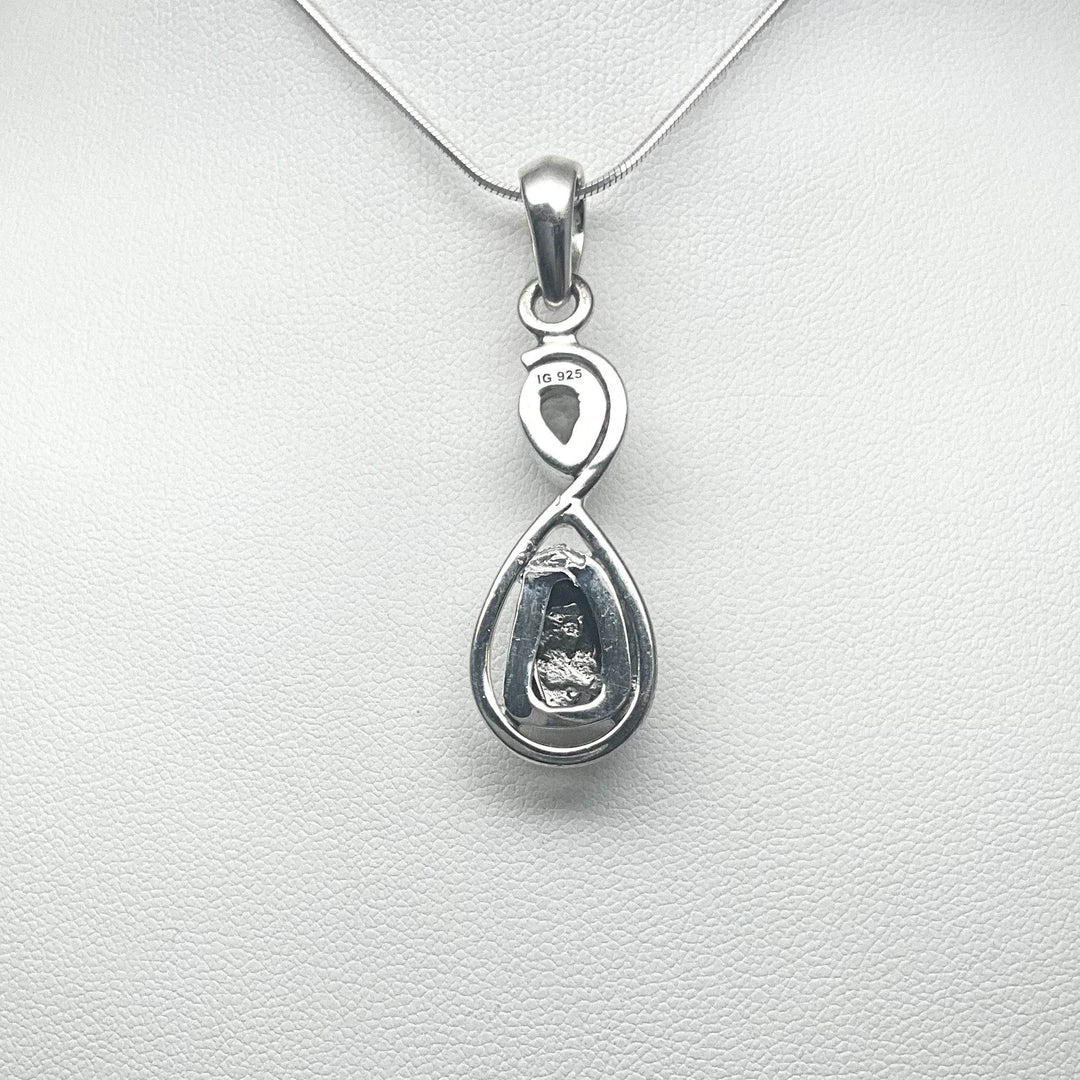 Campo Del Cielo Meteorite and Green Amethyst Pendant - Rocks and Gems Canada