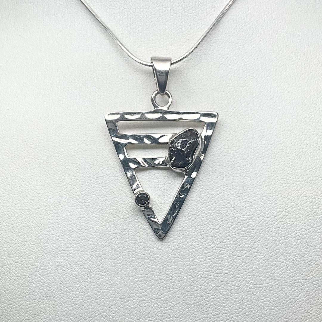 Campo Del Cielo Meteorite and Smoky Quartz Pendant - Rocks and Gems Canada
