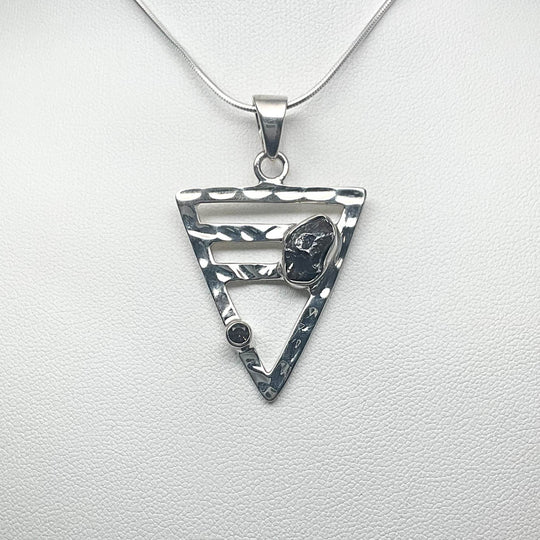 Campo Del Cielo Meteorite and Smoky Quartz Pendant - Rocks and Gems Canada