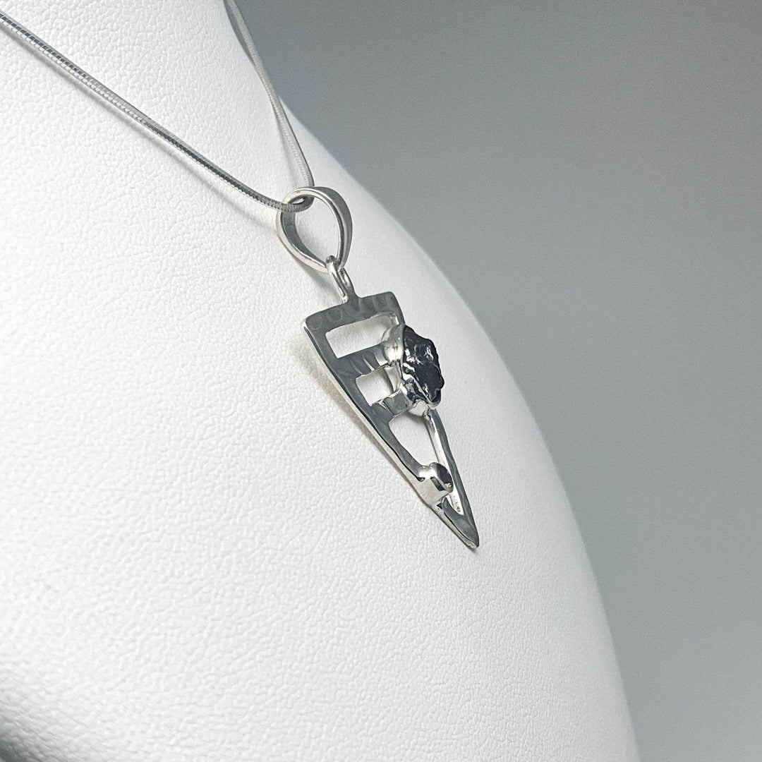 Campo Del Cielo Meteorite and Smoky Quartz Pendant - Rocks and Gems Canada