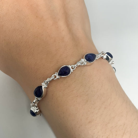 Sodalite Sterling Silver Bracelet (Copy) - Rocks and Gems Canada