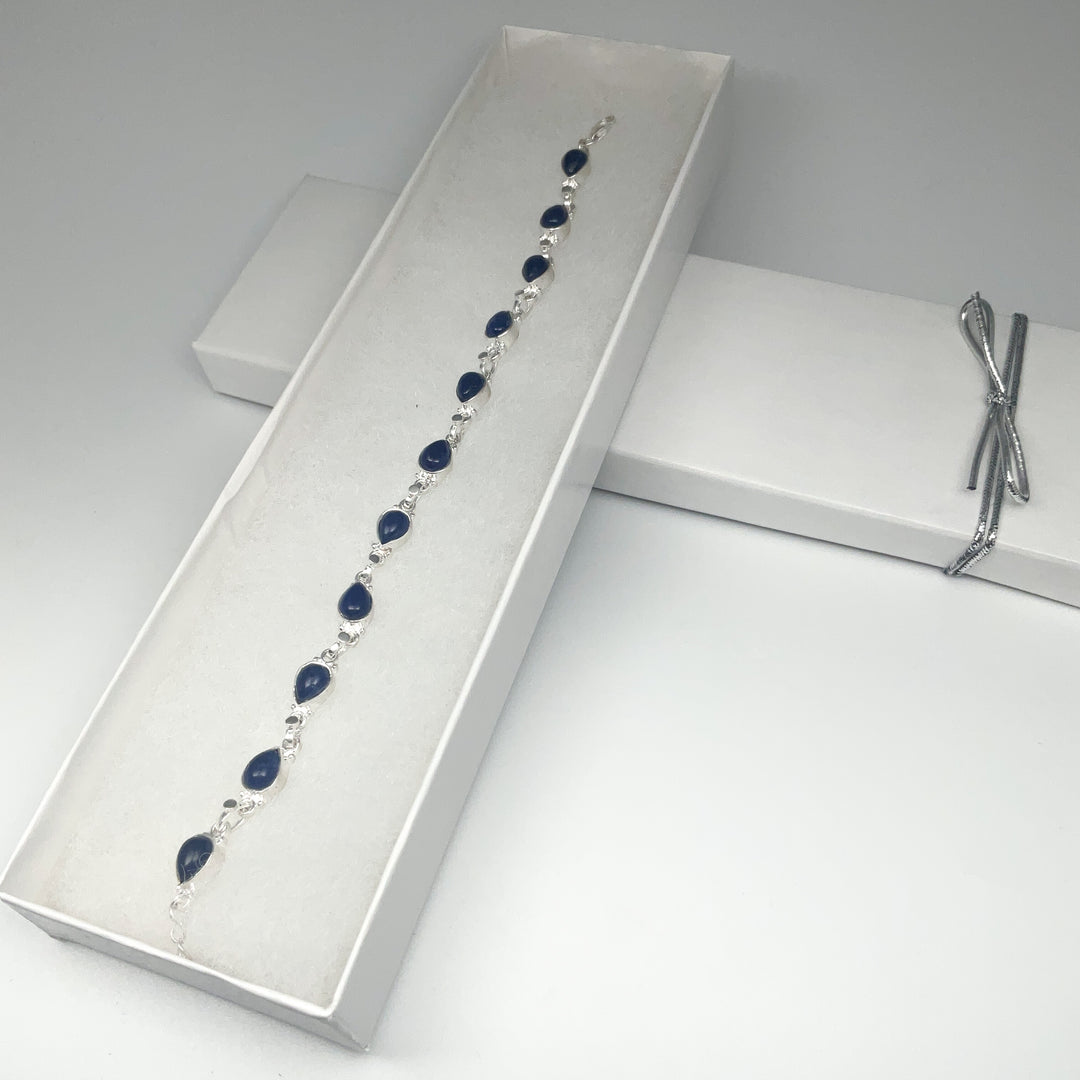 Sodalite Sterling Silver Bracelet (Copy) - Rocks and Gems Canada