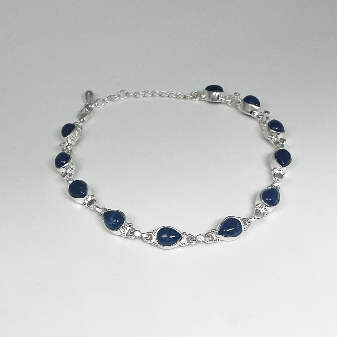 Sodalite Sterling Silver Bracelet (Copy) - Rocks and Gems Canada