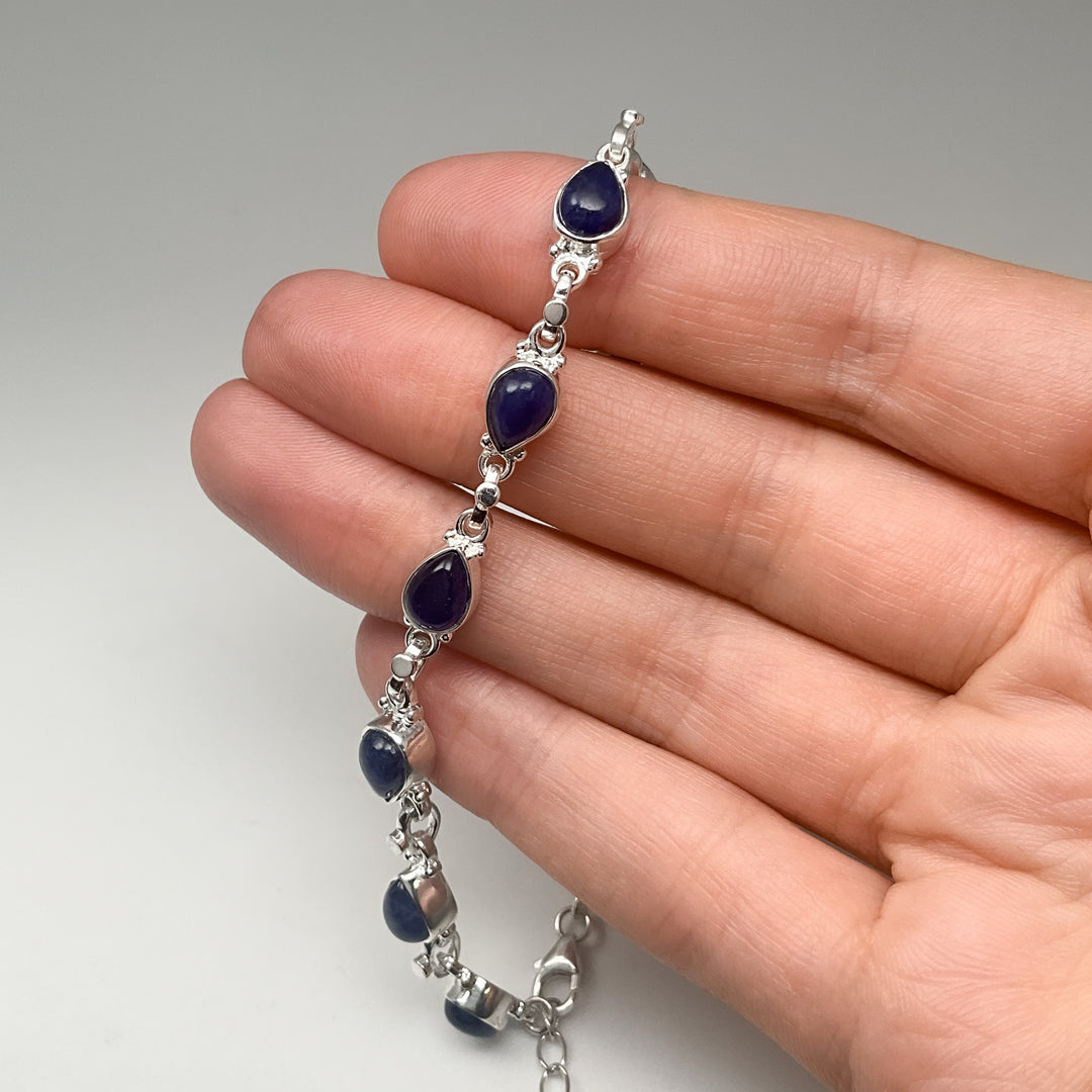 Sodalite Sterling Silver Bracelet (Copy) - Rocks and Gems Canada
