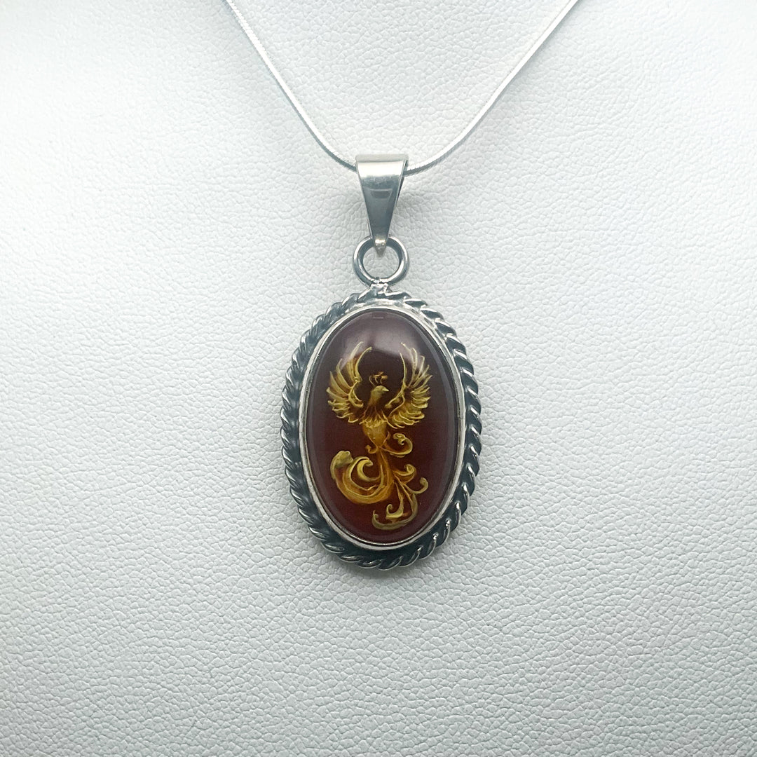 Amber Cameo Pendant - Rocks and Gems Canada