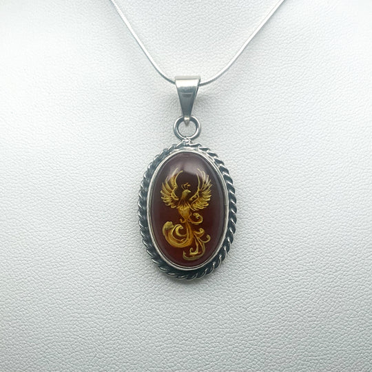 Amber Cameo Pendant - Rocks and Gems Canada