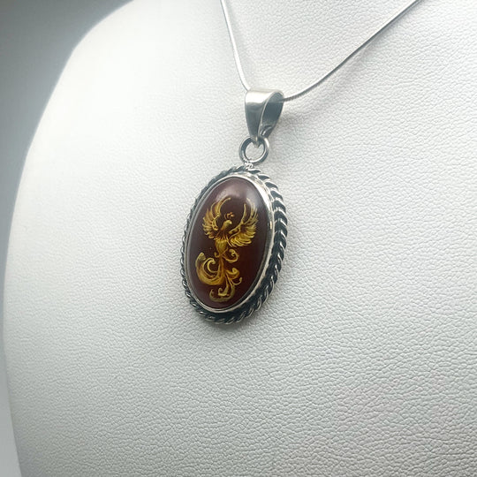 Amber Cameo Pendant - Rocks and Gems Canada