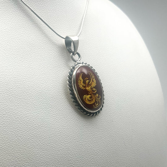 Amber Cameo Pendant - Rocks and Gems Canada