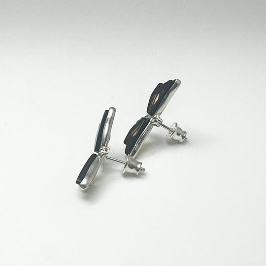 Amber Cameo Dragonfly Stud Earrings - Rocks and Gems Canada