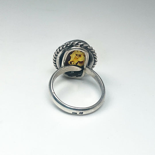 Amber Cameo Horse Ring (Copy) - Rocks and Gems Canada