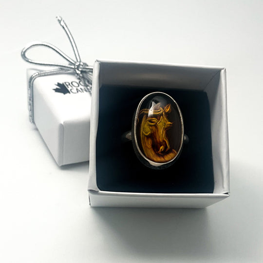 Amber Cameo Horse Ring (Copy) - Rocks and Gems Canada