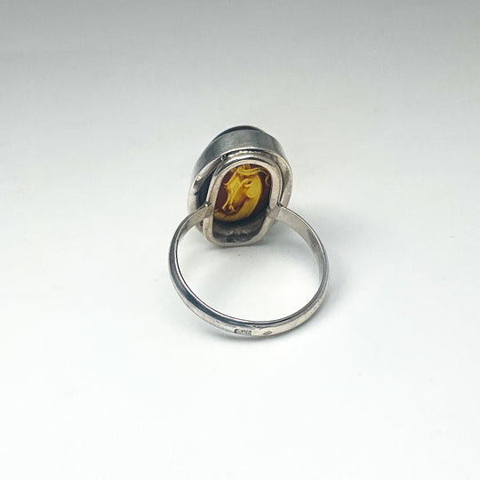 Amber Cameo Horse Ring (Copy) - Rocks and Gems Canada