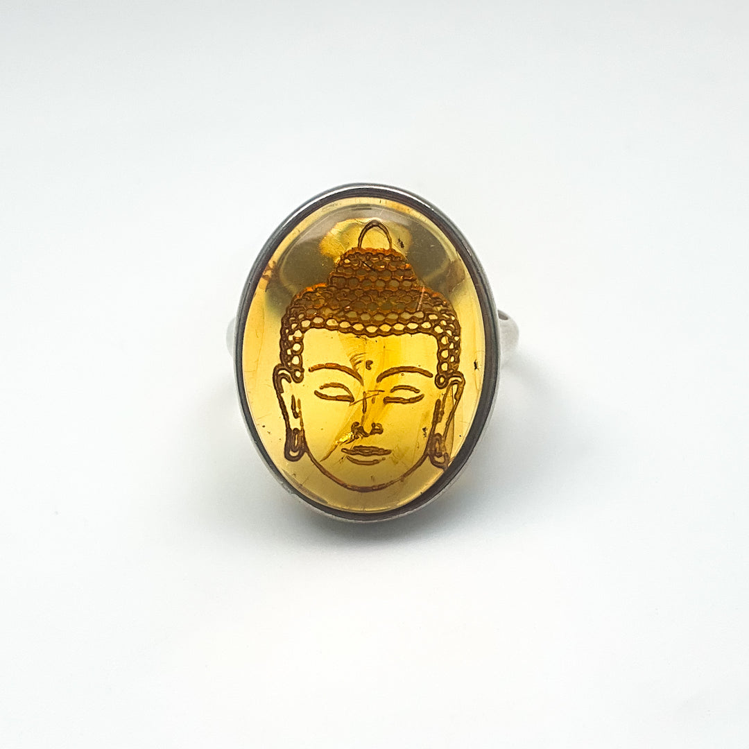 Amber Cameo Ring