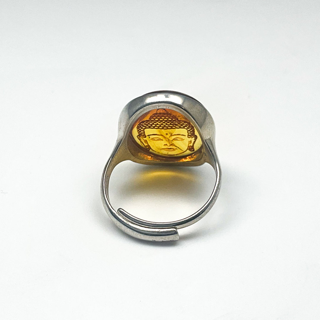 Amber Cameo Ring