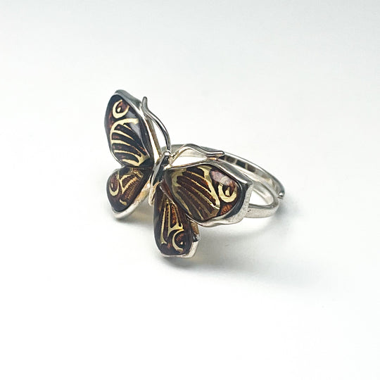 Amber Cameo Butterfly Ring (Copy) - Rocks and Gems Canada