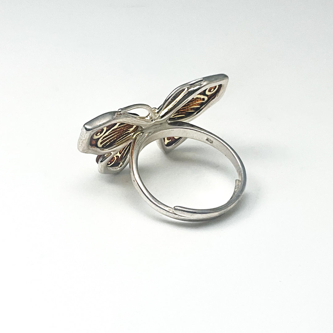 Amber Cameo Butterfly Ring (Copy) - Rocks and Gems Canada