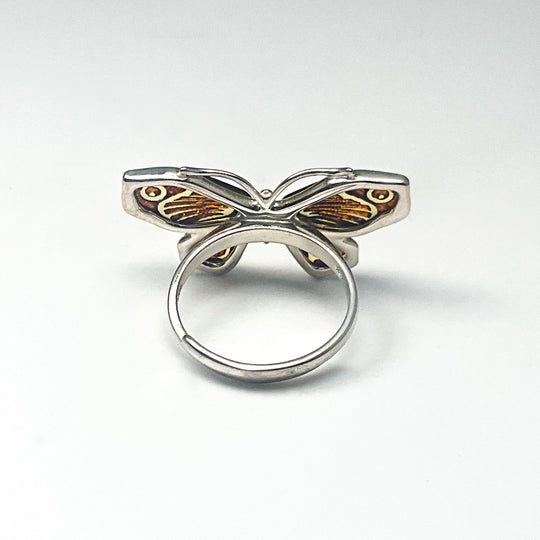 Amber Cameo Butterfly Ring (Copy) - Rocks and Gems Canada