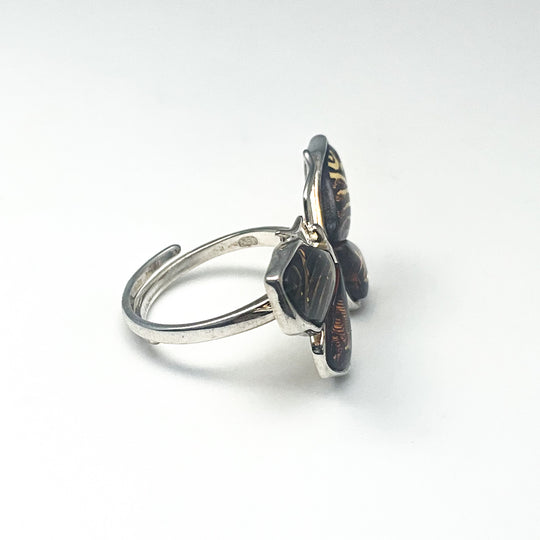 Amber Cameo Butterfly Ring (Copy) - Rocks and Gems Canada