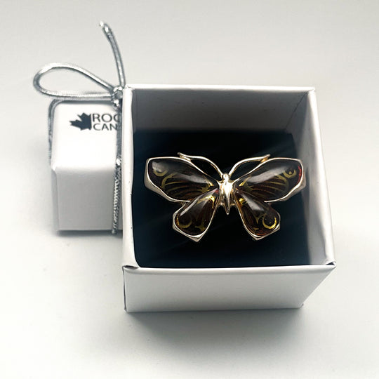 Amber Cameo Butterfly Ring (Copy) - Rocks and Gems Canada