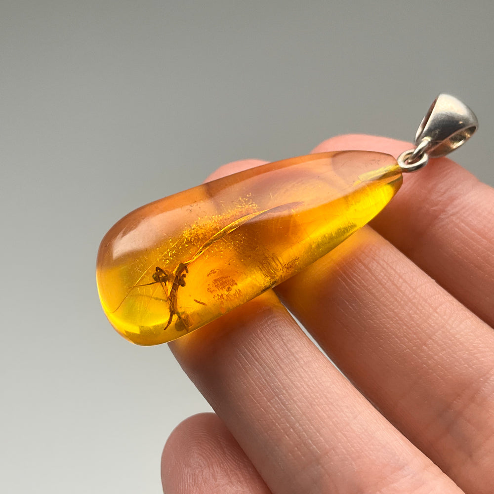 Amber Pendant With Insect