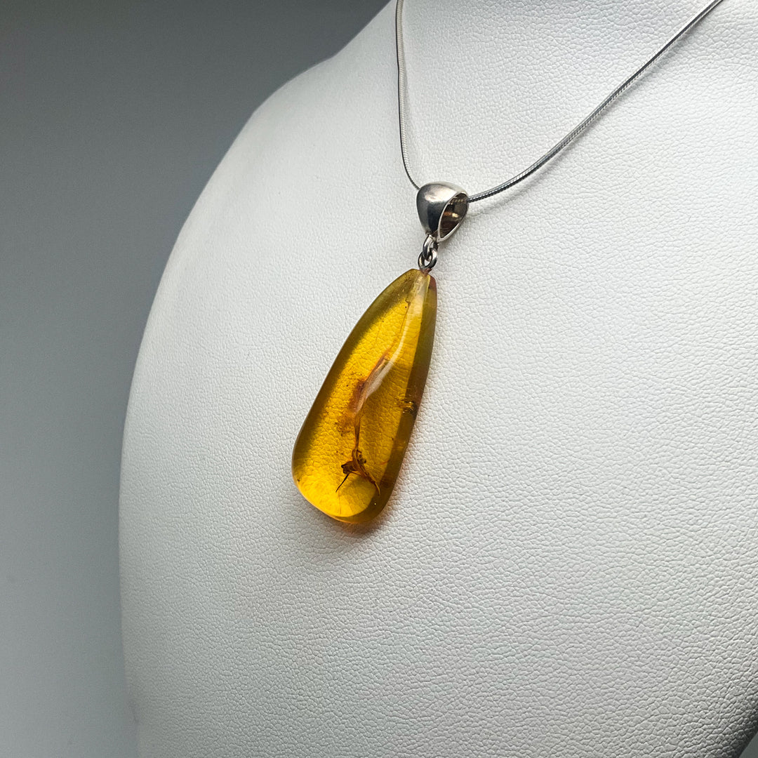 Amber Pendant With Insect