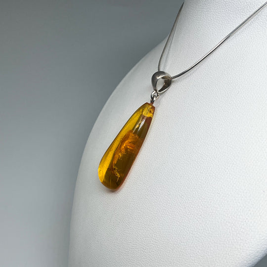 Amber Pendant With Insect
