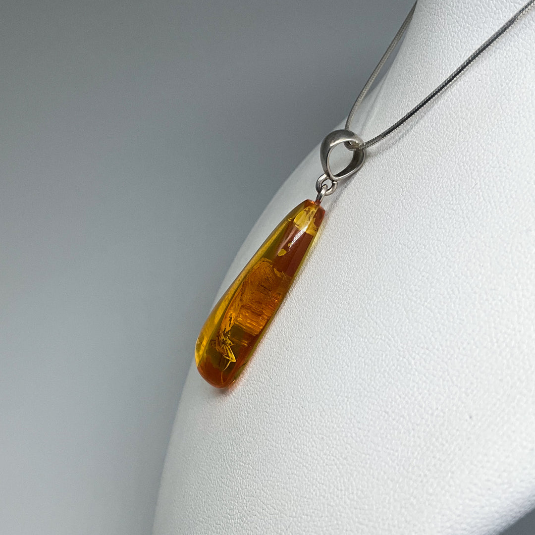 Amber Pendant With Insect