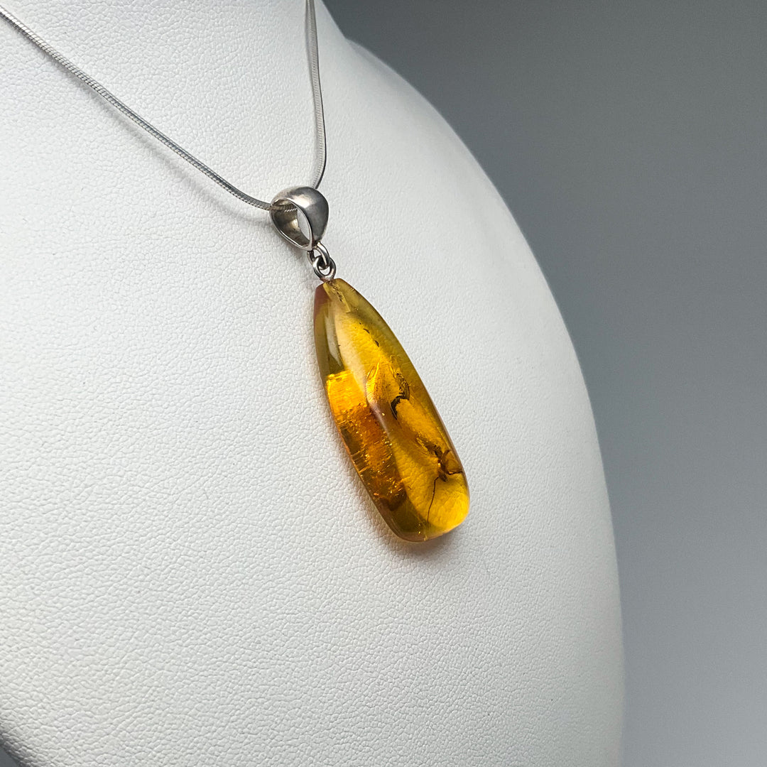Amber Pendant With Insect