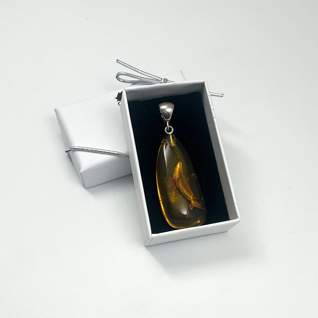 Amber Pendant With Insect