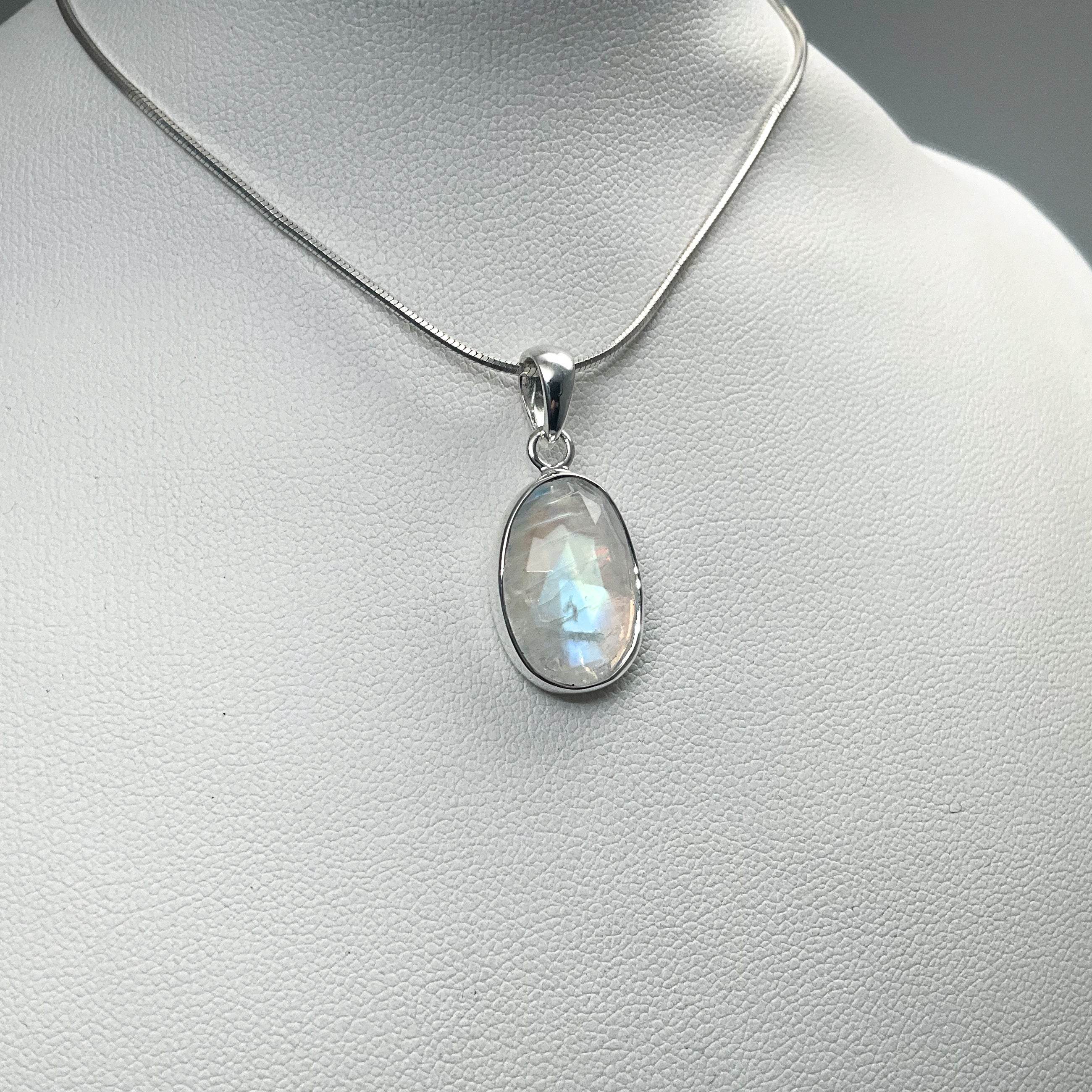Rainbow Moonstone Pendant - Rocks and Gems Canada