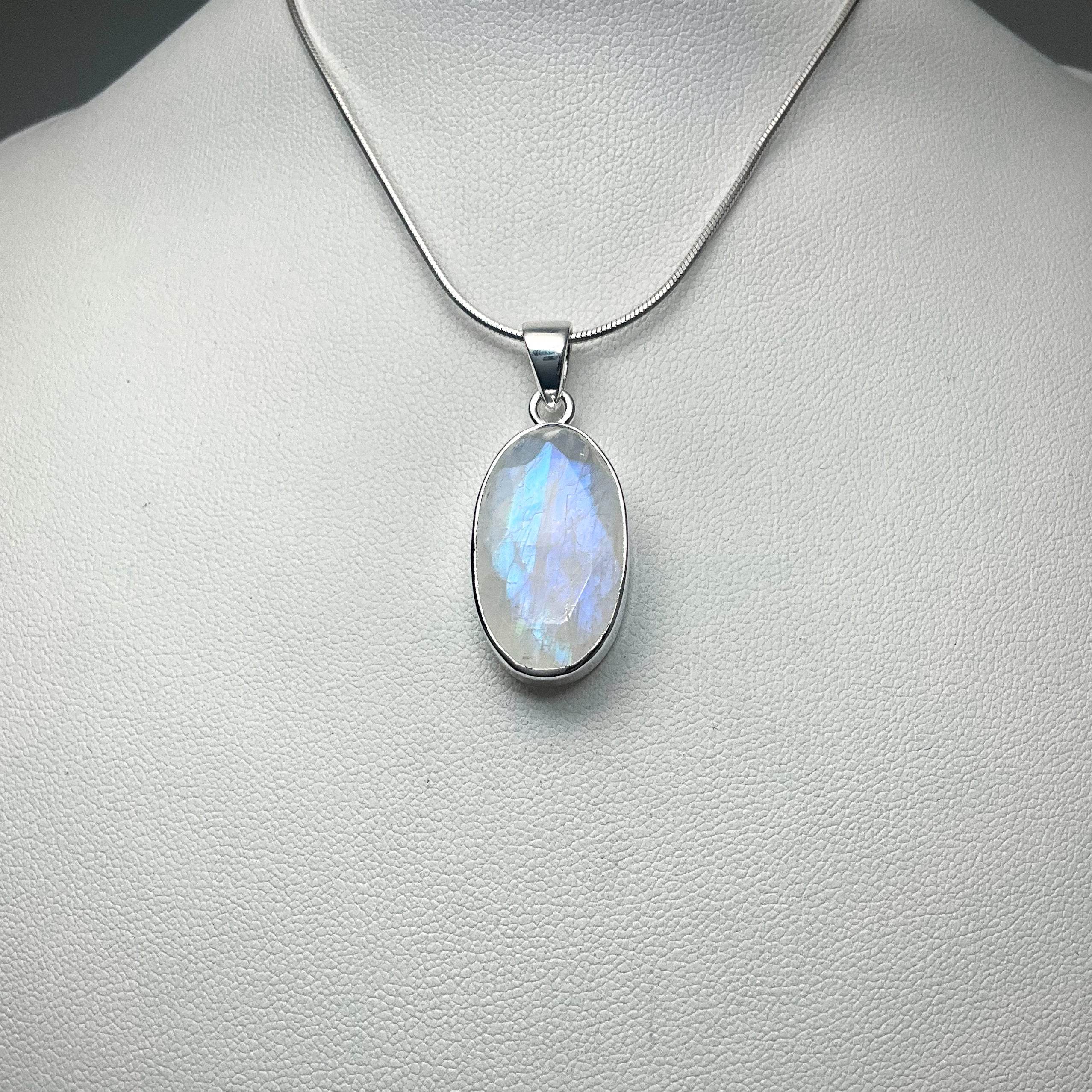 Rainbow Moonstone Pendant - Rocks and Gems Canada