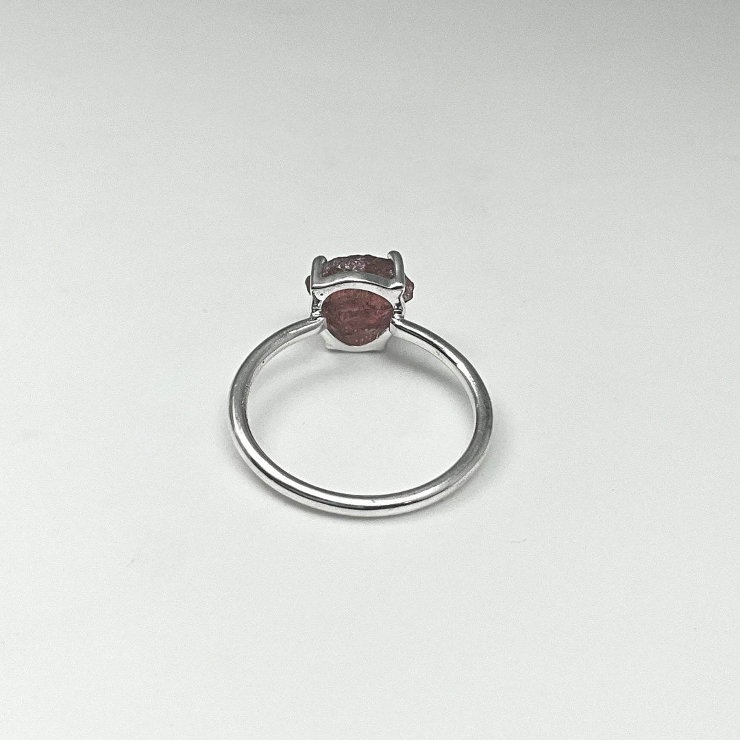 Raw Pink Tourmaline Ring - Rocks and Gems Canada