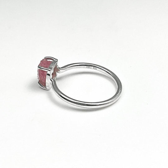 Raw Pink Tourmaline Ring - Rocks and Gems Canada
