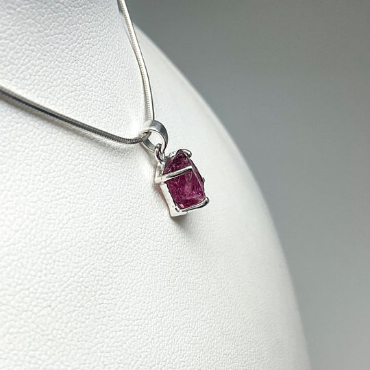 Raw Pink Tourmaline Pendant - Rocks and Gems Canada