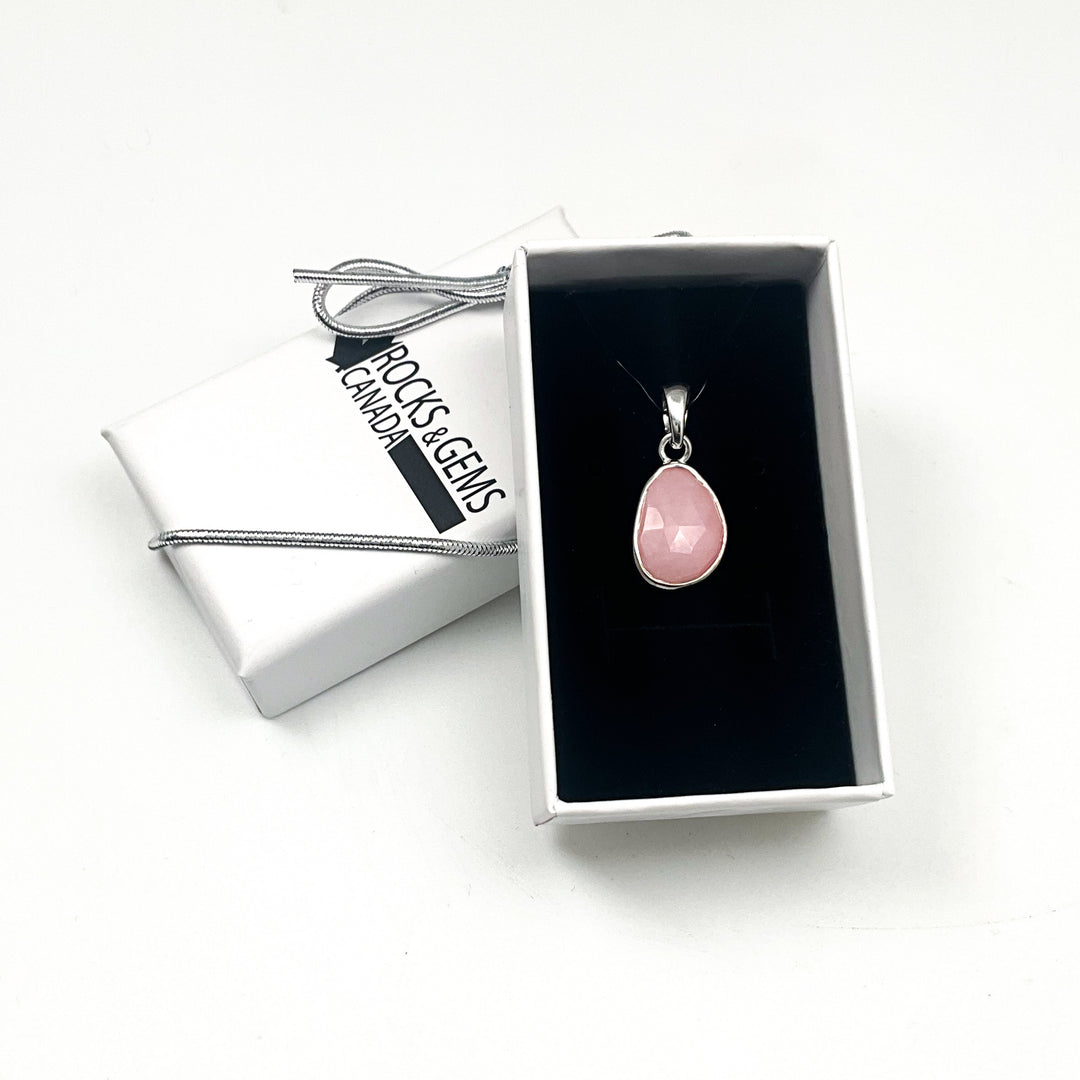 Pink Peruvian Opal Pendant - Rocks and Gems Canada