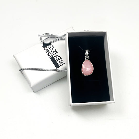 Pink Peruvian Opal Pendant - Rocks and Gems Canada