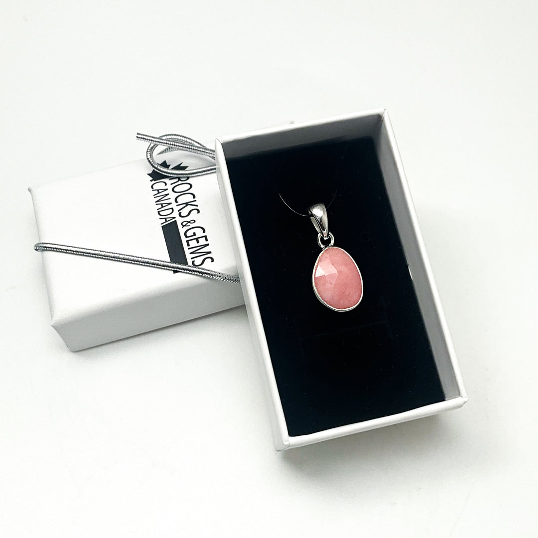 Pink Peruvian Opal Pendant - Rocks and Gems Canada