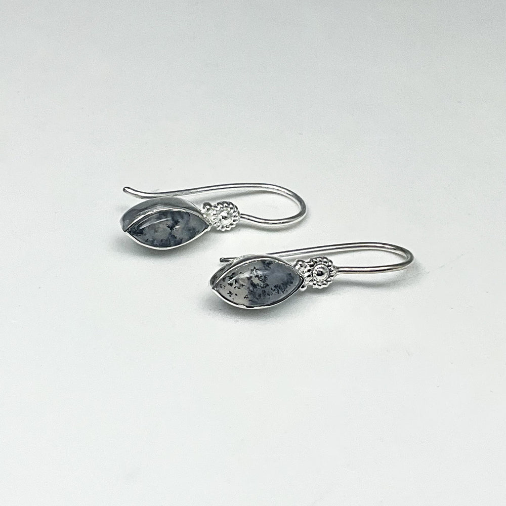 Dendritic Opal Dangle Earrings