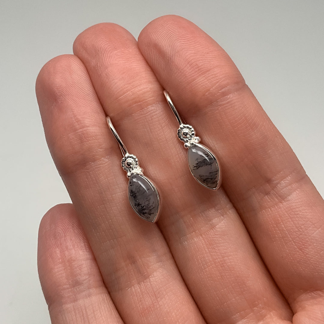 Dendritic Opal Dangle Earrings