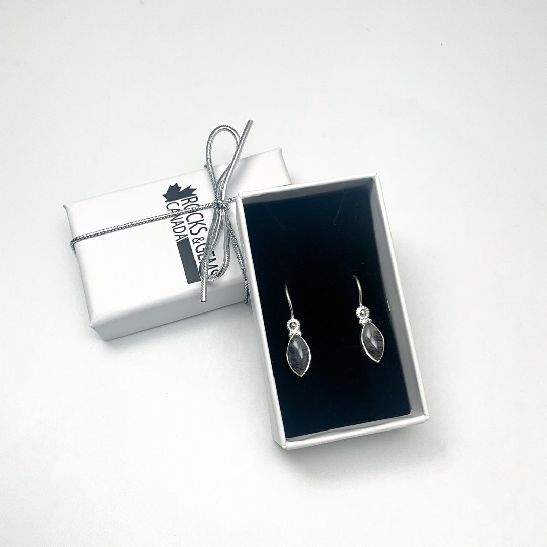 Dendritic Opal Dangle Earrings