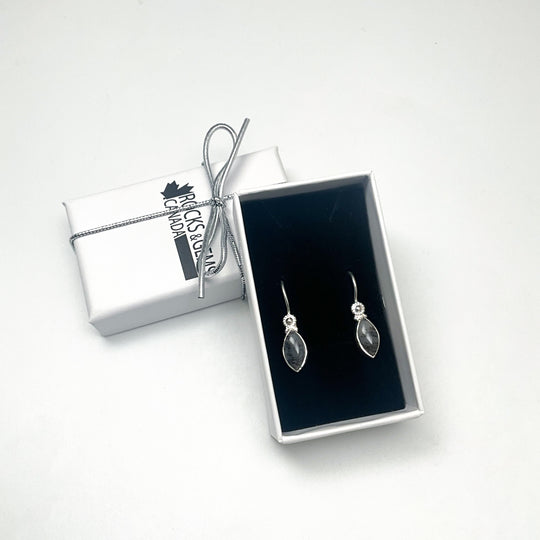 Dendritic Opal Dangle Earrings